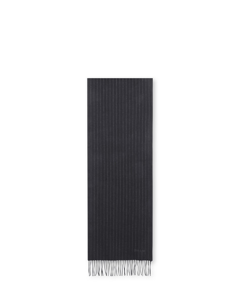 Pinstripe wool scarf GREY
