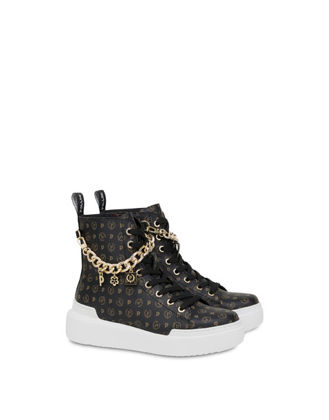 High sneakers con charms Heritage Logo Classic NERO/NERO