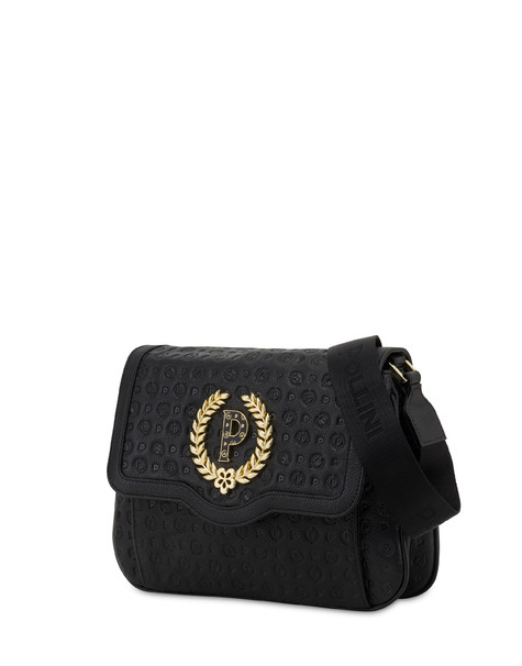 Borsa a tracolla Heritage Logo Embossed NERO