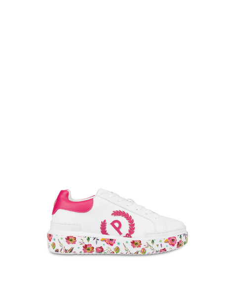 Carrie sneakers with floral background WHITE/BOUGANVILLE