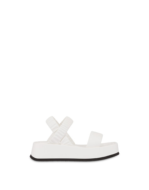 Sandali flatform in nappa New Land BIANCO