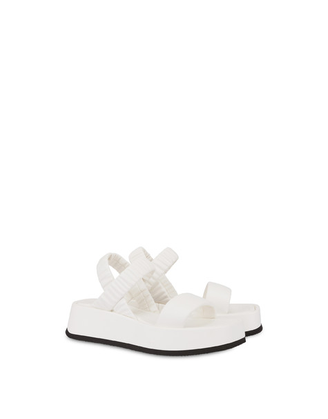Sandali flatform in nappa New Land BIANCO