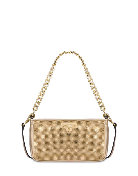 Bling Bling rhinestone shoulder bag BEIGE/GOLD