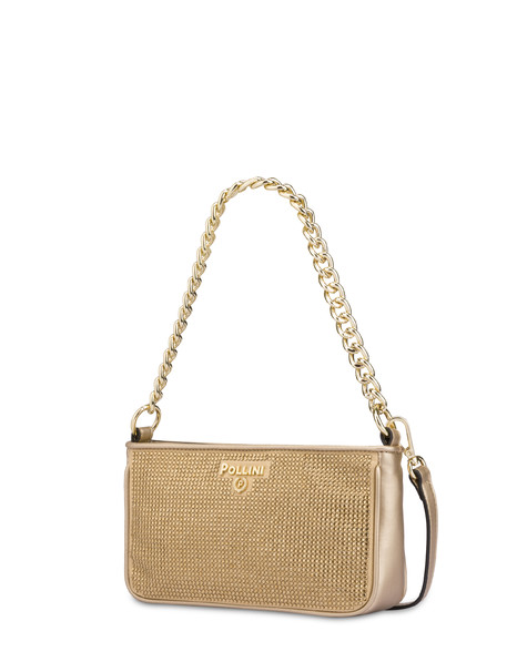 Bling Bling rhinestone shoulder bag BEIGE/GOLD