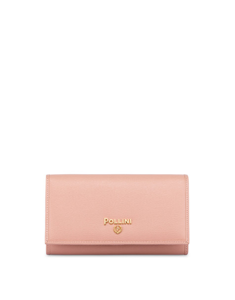 Continental Wallet with a webbing effect. NUDE