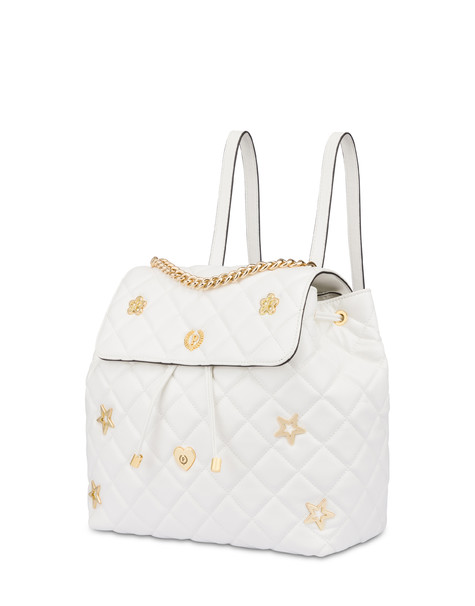 Joyful Quilting matte backpack WHITE