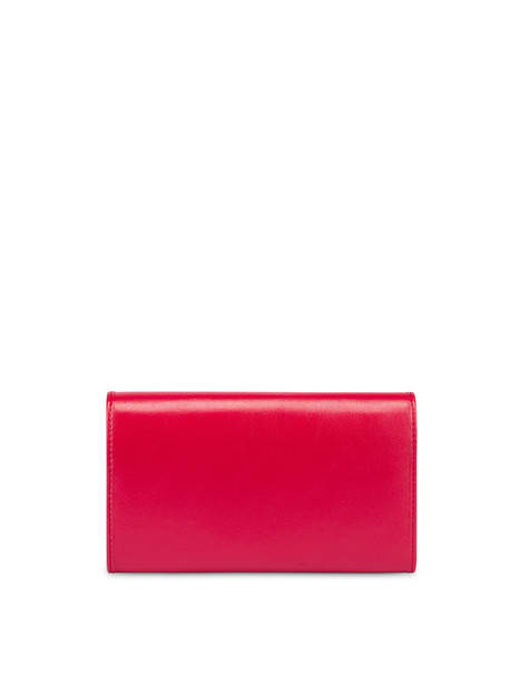 Continental wallet with metal logo RED