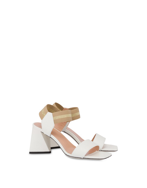 Colorful Band high sandals with elastics LINEN/SAND-GOLD