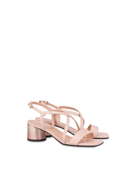 Sandali con tacco metallizzato Corinto NUDE/NUDE