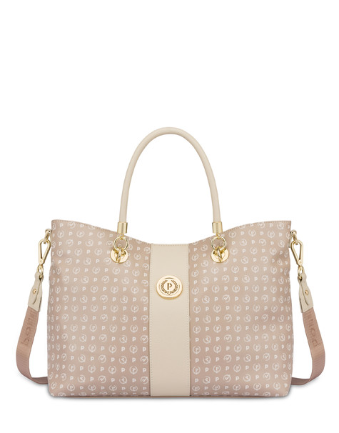 Tote bag con tracolla Heritage Soft Touch BEIGE/AVORIO