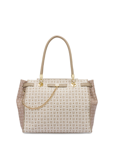 Heritage Soft Touch Two-tone Handbag Ivory/beige/ice