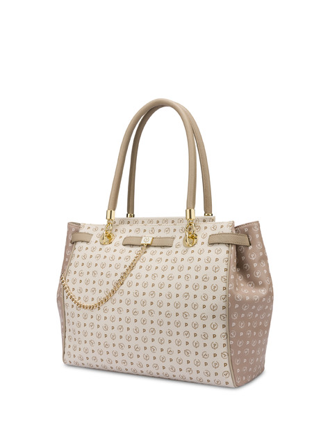 Heritage Soft Touch Two-tone Handbag Ivory/beige/ice