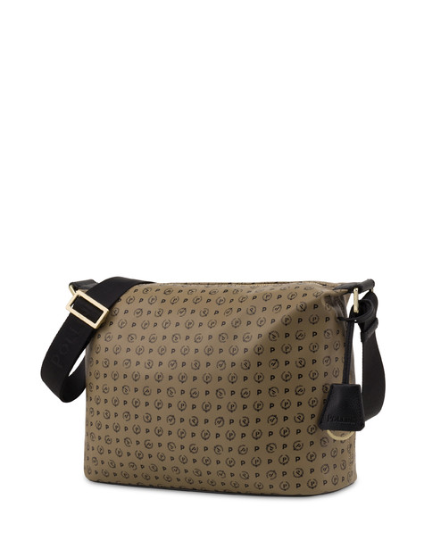 Borsa a spalla Heritage Soft Touch TAUPE/NERO