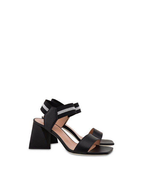 Sandali alti con elastici Colorful Band NERO/NERO-ARGENTO