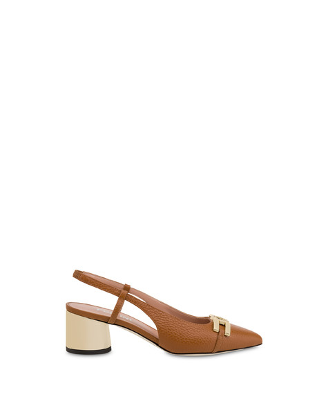 Slingback in vitello Take your time CUOIO/PLATINO