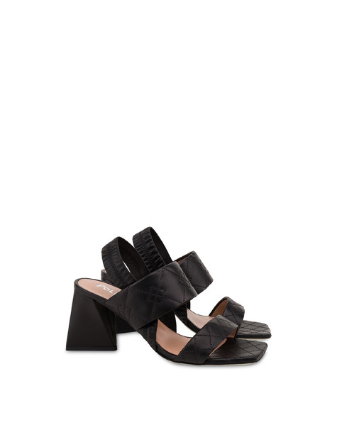 Joyfull Quilting Matelassé Sandals BLACK