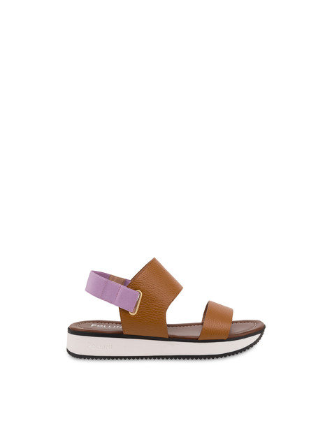 Sandalo in vitello con elastico Walk In Nature CUOIO/GLICINE