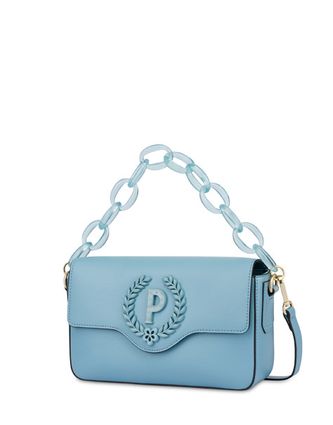Candy shoulder bag with maxi chain LIGHT BLUE