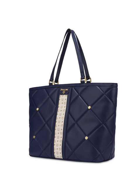 Chesterfield matelassé tote bag BLUE/IVORY