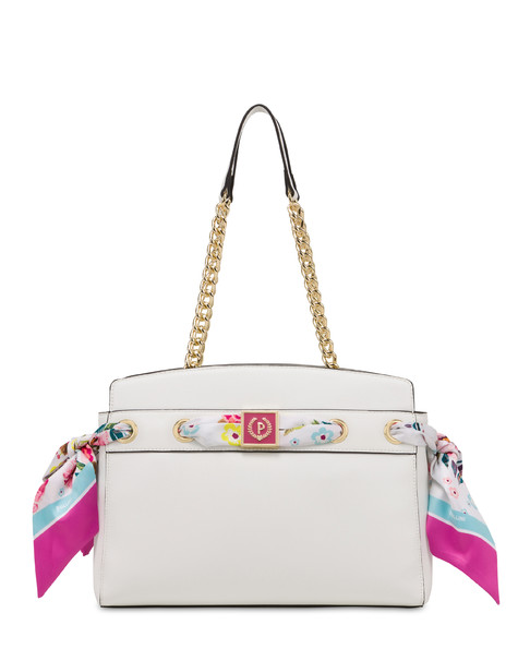 Flower Garden shoulder bag with scarf WHITE