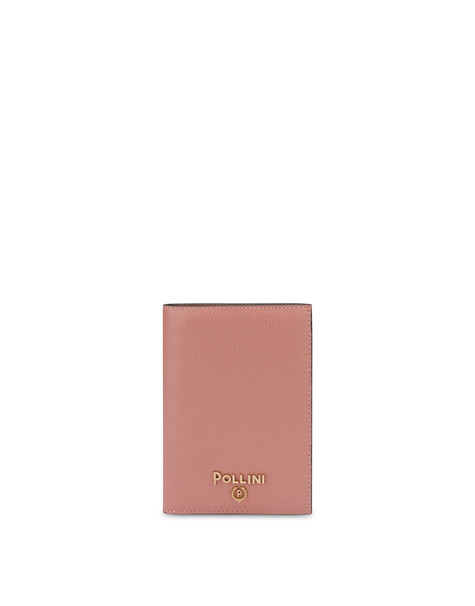 Wallet with metal logo NUDE