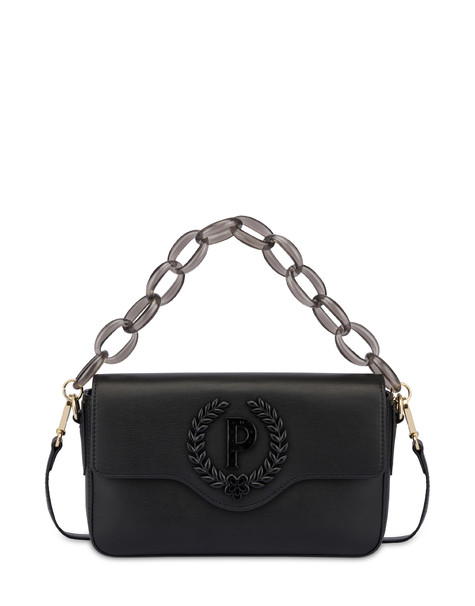 Candy shoulder bag with maxi chain BLACK