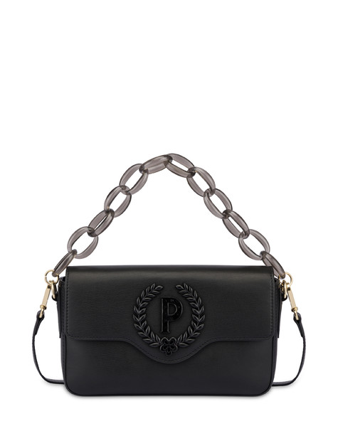 Borsa a tracolla con maxi catena Candy NERO