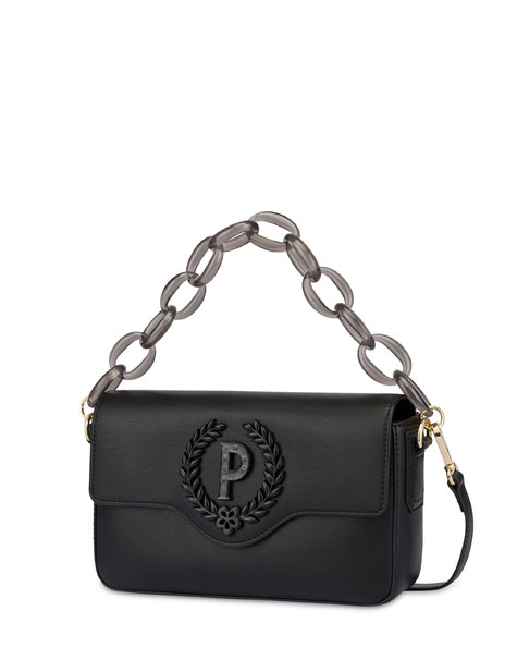 Borsa a tracolla con maxi catena Candy NERO