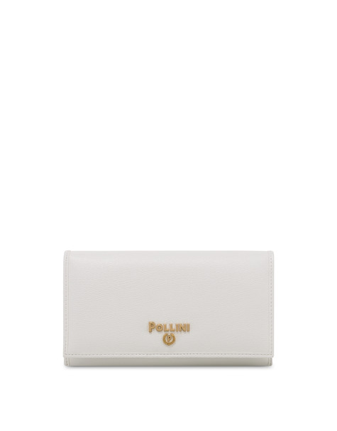Continental Wallet with a webbing effect. WHITE