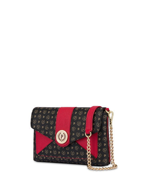 Heritage Logo Classic shoulder bag BLACK/LAKY RED