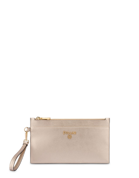 Flat laminated pouch with metal logo PLATINUM