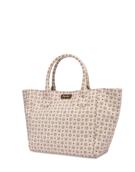 Borsa tote Heritage Denim Jacquard AVORIO/MARRONE