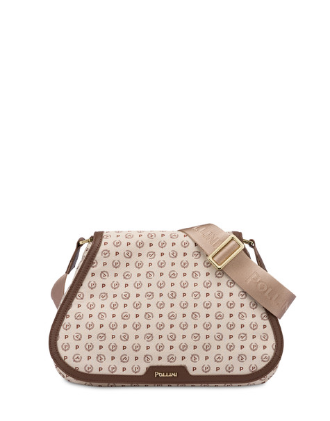 Heritage Denim Jacquard Crossbody Bag Ivory/brown