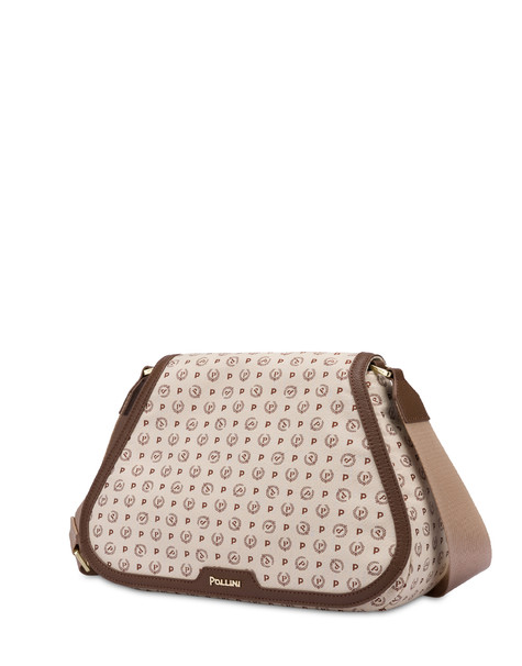 Heritage Denim Jacquard Crossbody Bag IVORY/BROWN