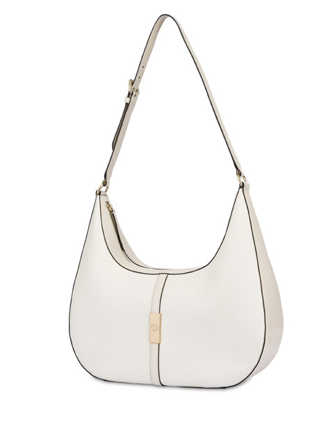 Hobo bag in vitello Essence AVORIO/AVORIO