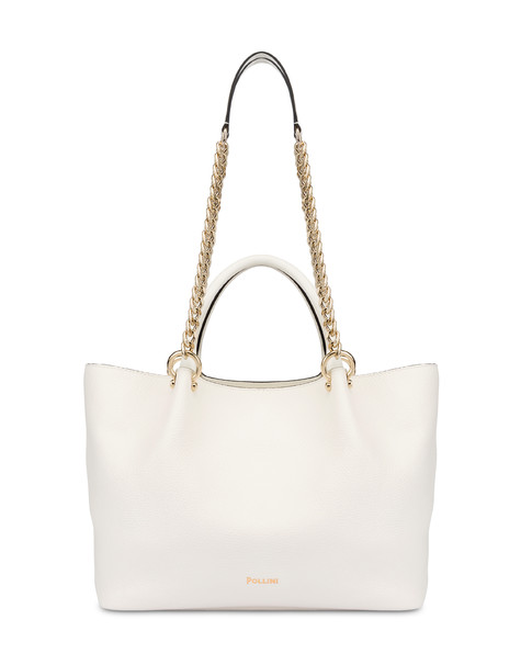 Borsa in vitello bottalato double Marlene PANNA/AVORIO
