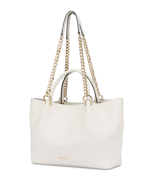 Borsa in vitello bottalato double Marlene PANNA/AVORIO