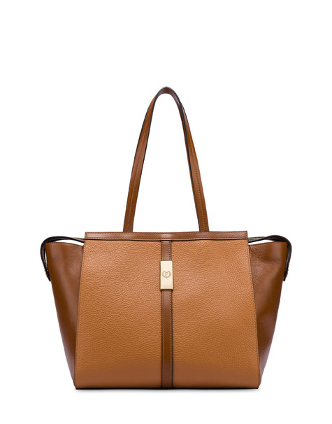 Tote bag in vitello Essence CUOIO/CUOIO