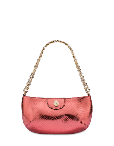 Moon laminated shoulder bag OLD ROSE