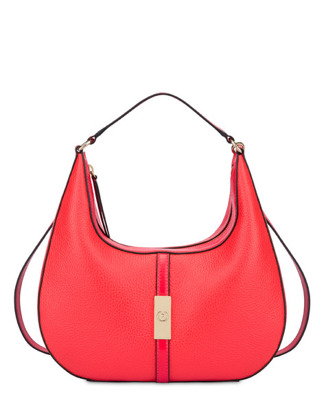 Piccola hobo bag in vitello Essence CORALLO/CORALLO
