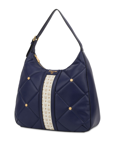 Chesterfield matelassé hobo bag BLUE/IVORY