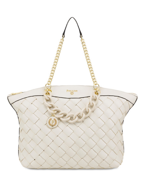 Tote bag con intreccio Chain Reaction AVORIO