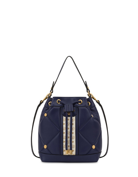Chesterfield matelassé bucket bag BLUE/IVORY