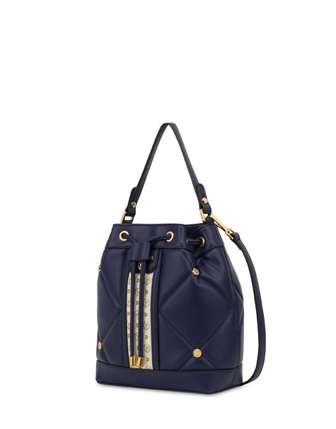Chesterfield matelassé bucket bag BLUE/IVORY