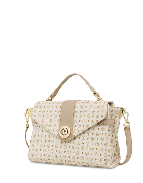 Heritage Logo Classic structured handbag IVORY/ICE