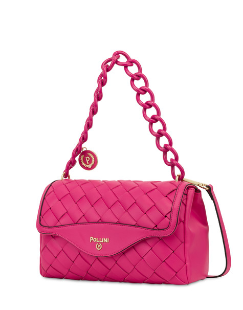 Borsa a spalla con intreccio Chain Reaction FUXIA