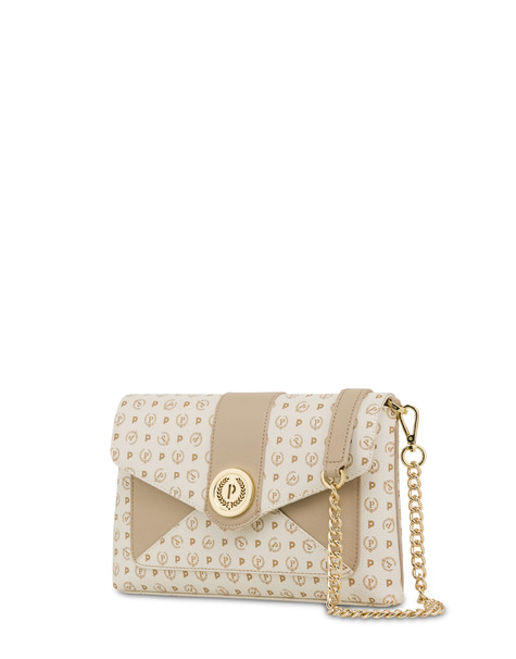 Heritage Logo Classic Shoulder Bag Ivory/ice