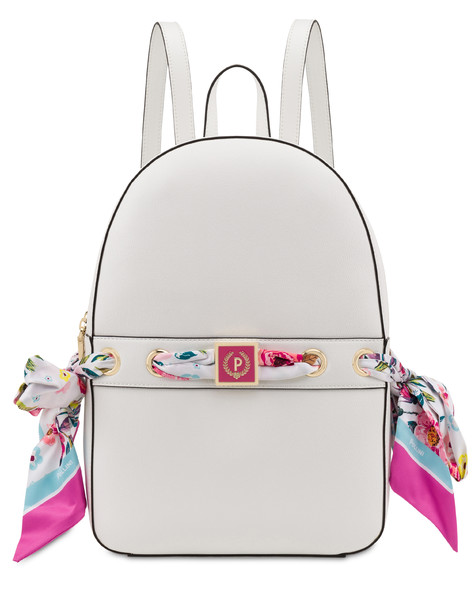 Flower Garden backpack with scarf WHITE
