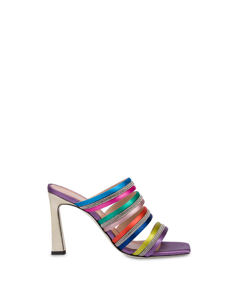 Mule con tacco in raso multicolor Bling Bling GLICINE/LIME/BLUETTE/GERBERA/CIPRIA/ERBA/BOUGANVILLE/AZZURRO/PLATINO