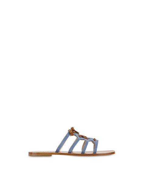 Sandali flat in crosta Summer Breeze CIELO